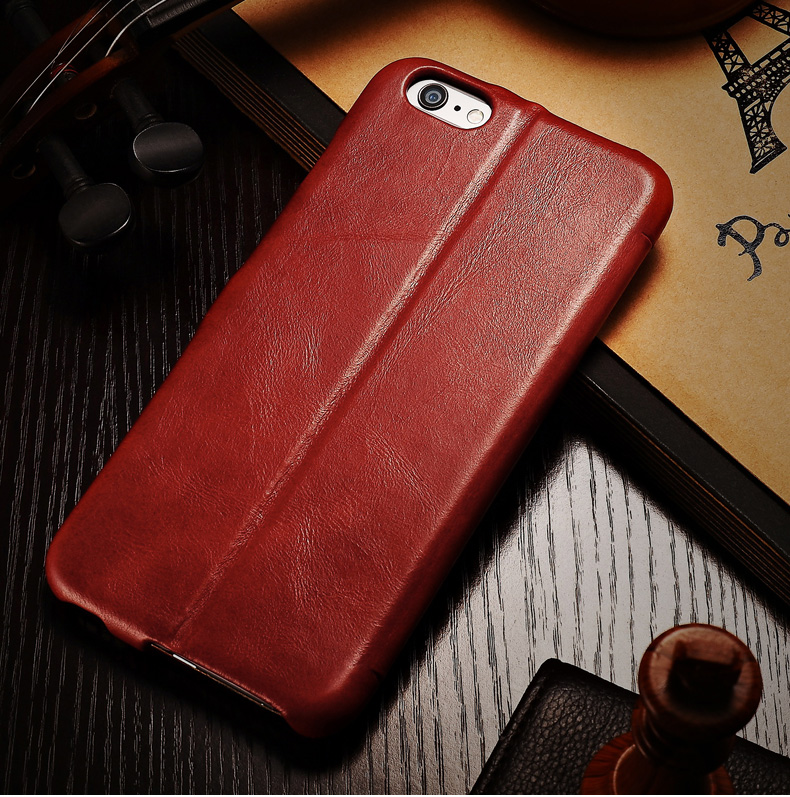 iCarer Vintage Series Side Open Handmade Genuine Cowhide Leather Case Cover for Apple iPhone 6S Plus/6 Plus & iPhone 6S/6