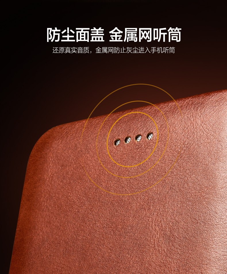 iCarer Curved Edge Vintage Series Side Open Handmade Genuine Cowhide Leather Case Cover for Apple iPhone X