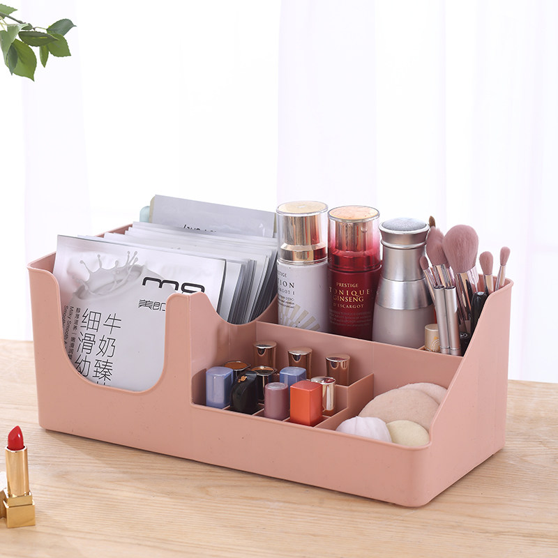 Minimalist Cosmetic Intake Box Princess Makeup Desk Plastic Large shelf Students Dormitory Tabletop Finishing L