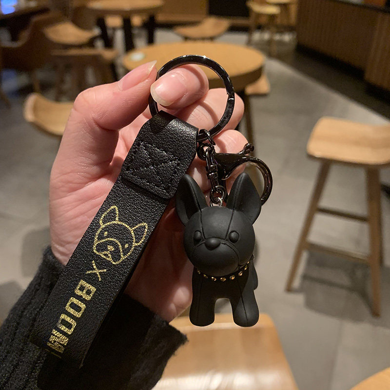 Bookpack pendant puppy keys keys to buckle bull keys cute car keys hanging on D