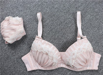  Cho cut label summer sweet sexy underwear bra panty set small chest gathered lace girl XLJZ82296