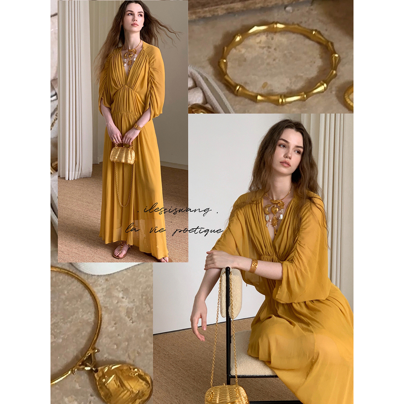 Ilessiswang Romantic and Beautiful Greek Goddess Holiday Style Pleated Goddess Dress Ilessiswang Romantic and Beautiful Greek Goddess Holiday Style Pleated Goddess Dress