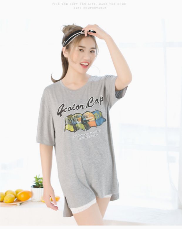 Dịch vụ tại nhà đồ ngủ nữ mùa hè size lớn dài gợi cảm thắt lưng ngực pad ngắn tay váy ngủ 2018 áo mới modal nữ đồ ngủ nữ