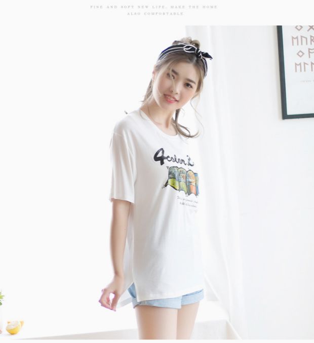 Dịch vụ tại nhà đồ ngủ nữ mùa hè size lớn dài gợi cảm thắt lưng ngực pad ngắn tay váy ngủ 2018 áo mới modal nữ đồ ngủ nữ