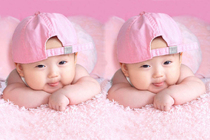  New year painting doll stickers Baby pictures wall stickers Baby photos posters Wedding child portraits twins teach painting