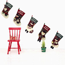 Luxury Christmas socks childrens bag large creative window display gift decorations candy bag Christmas decorations
