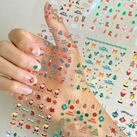 Коричневые 30 рождественских детских наклеек для ногтей