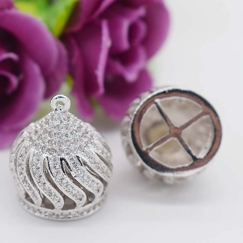 Аксессуары с кисточками, цирконий, подвеска, ожерелье из жемчуга, аксессуар, серебро 925 пробы, микроинкрустация