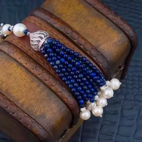 Аксессуары с кисточками, цирконий, подвеска, ожерелье из жемчуга, аксессуар, серебро 925 пробы, микроинкрустация