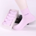 Vớ mùa thu và mùa đông Phụ nữ ống cotton bốn mùa vớ nữ thể thao màu trắng vớ màu khử mùi vớ sinh viên vớ cotton giữ ấm tất nữ cổ cao Vớ bông