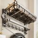 Japan Nohara Wall-Mounted Toilet Towel Rack Suction Cup Towel Rack Punch-Free Bathroom Bathroom Storage Rack