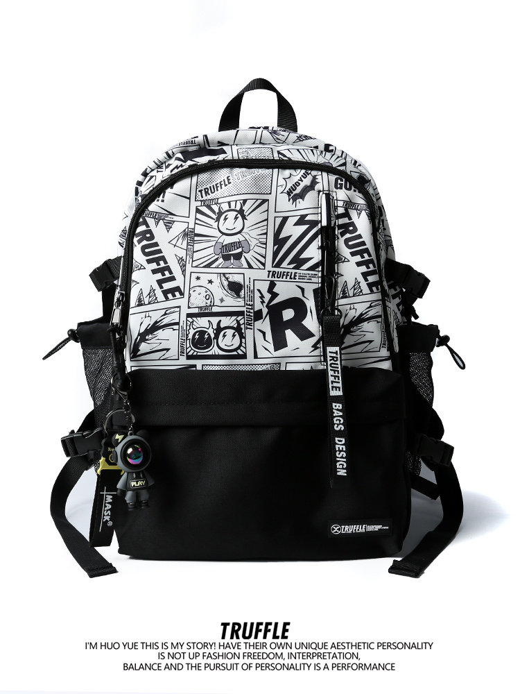 Truffle Ethnic Style Casual Backpack Men's Junior High School Bag Female College Student Large Capacity Computer Travel Backpack