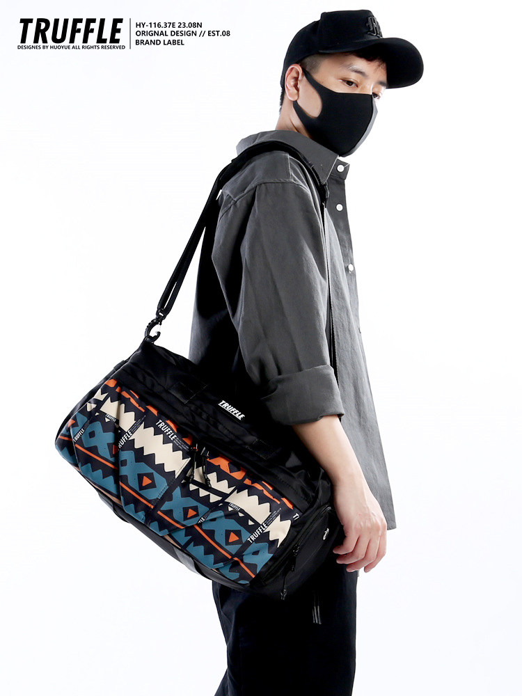 Truffle Trendy Large-Capacity Travel Bag Women's Shoulder Crossbody Bag Men's High-End Gym Bag Short-Distance Tote Bag