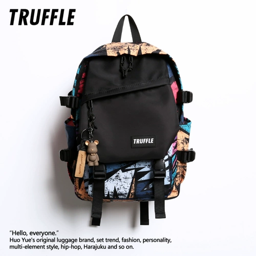 Ранец в стиле хип-хоп, трендовый вместительный и большой рюкзак, сумка через плечо, для средней школы