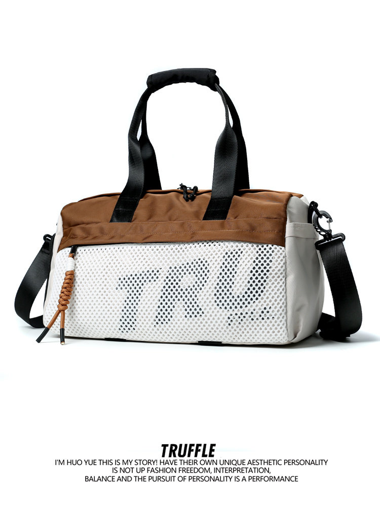 Truffle Trendy Large-Capacity Travel Bag Women's Shoulder Crossbody Bag Men's High-End Gym Bag Short-Distance Tote Bag