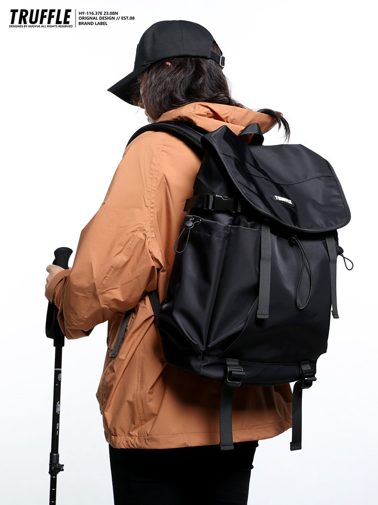 Truffle Casual Outdoor Travel Backpack Men's Large-Capacity Junior High School Student School Bag Female College Student Lightweight Backpack