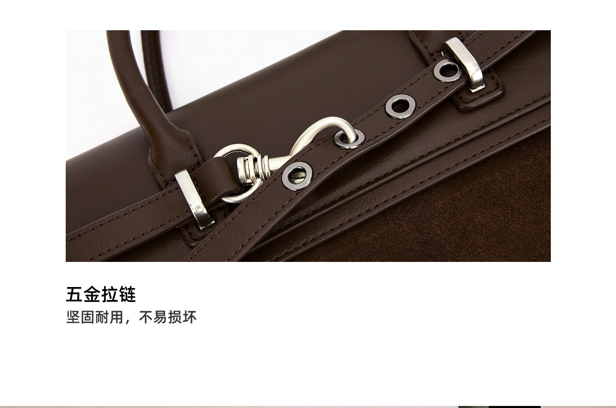 SmoSmos Suede Leather Flap-Top Backpack