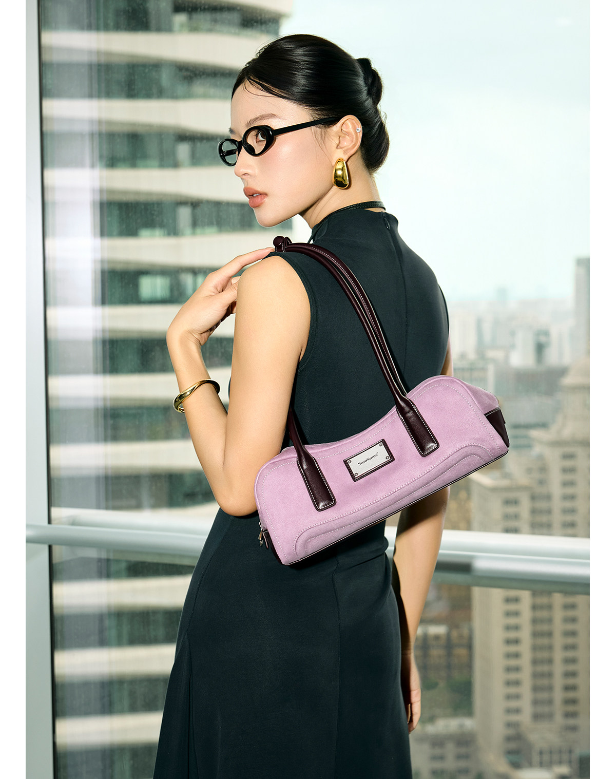 SmoSmos Long-Handle Underarm Bag Baguette Bag Shoulder Handbag