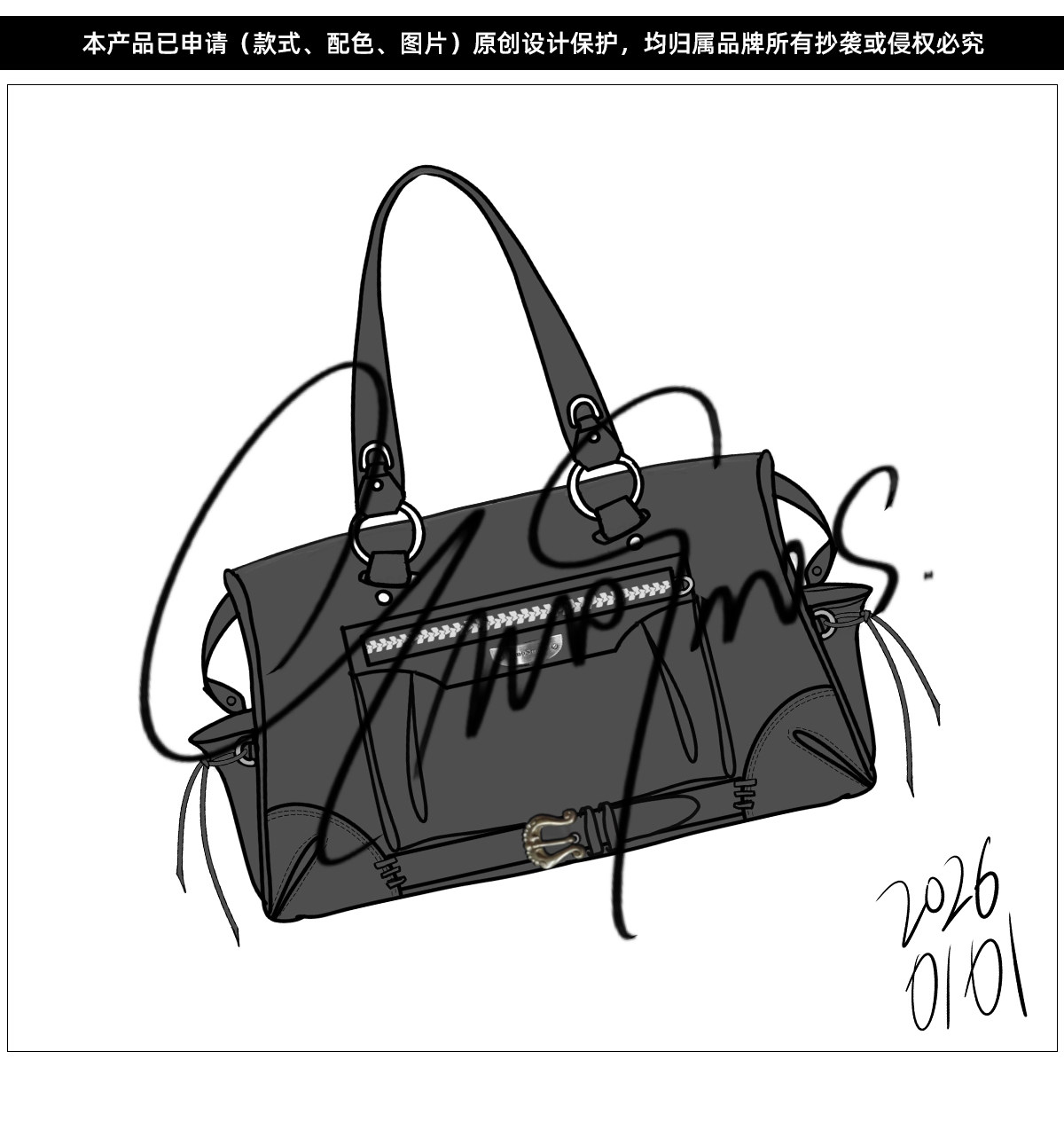 SmoSmos Moto Punk Underarm Bag