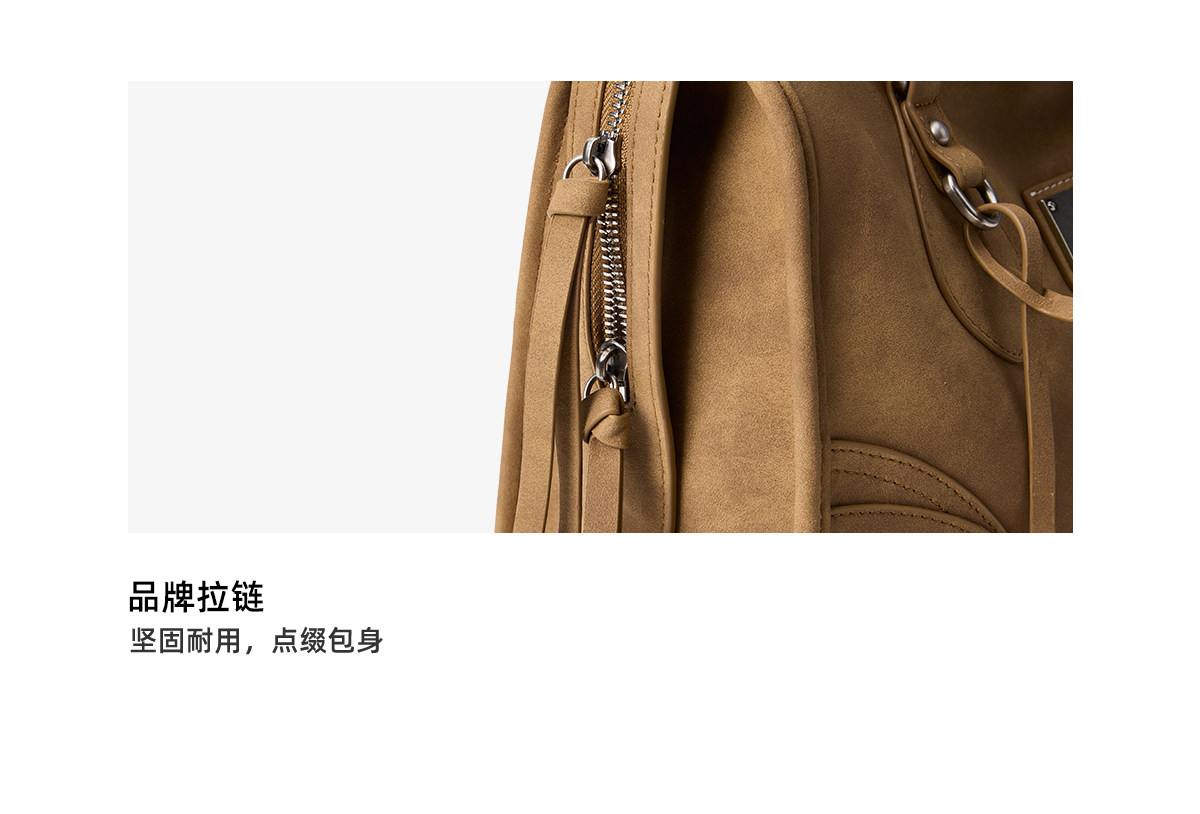 SmoSmos Faux Leather Zip-Top Crossbody Bag