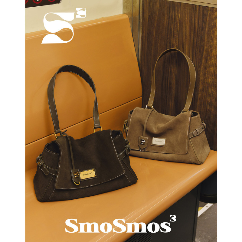 Smosmos【Old Money Style Relaxed Vibe】Autumn and Winter Original Design Suede Shoulder Bag! This Bag Is Fashionable and Can Hold a Lot Smosmos【Old Money Style Relaxed Vibe】Autumn and Winter Original Design Suede Shoulder Bag! This Bag Is Fashionable and Can Hold a Lot
