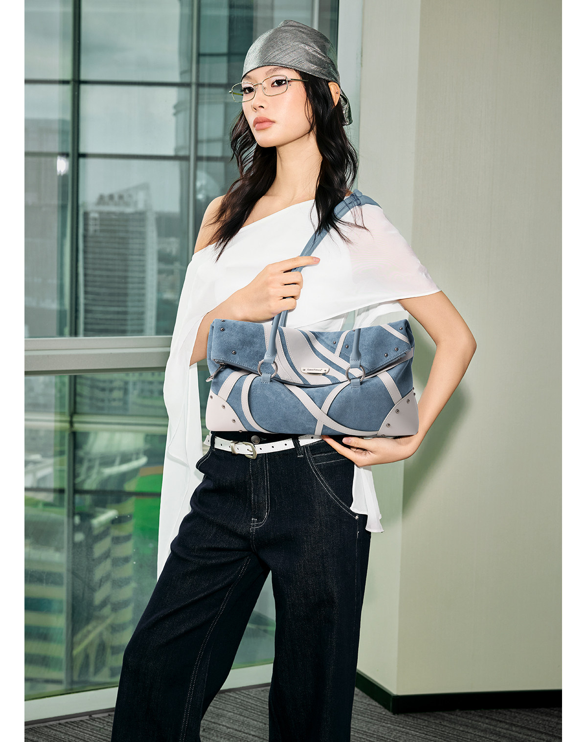 SmoSmos Mint Suede Underarm Bag