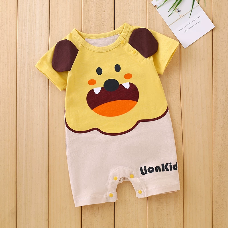 Детский хлопковый летний тонкий боди для новорожденных, unisex, женская и мужская одежда, летняя одежда