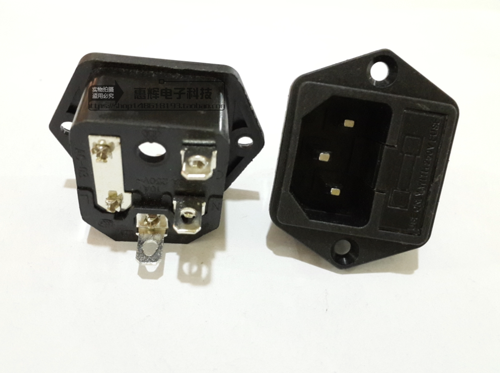 Manufacturer direct selling AC power socket AC-03A with fuse socket with fixing