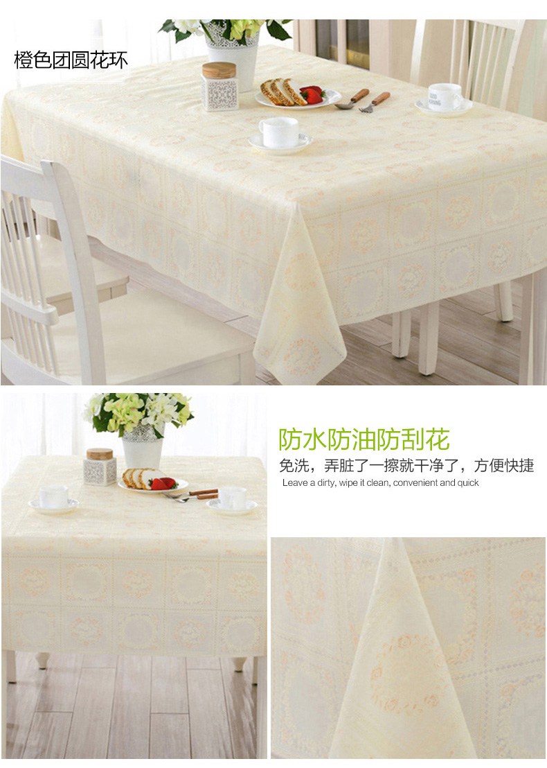 Khăn trải bàn bằng vải cotton cùi nhỏ tươi không thấm nước chống vảy dầu không dùng một lần Bàn nhựa PVC bàn cà phê nhà lưới đỏ in khăn trải bàn vải canvas