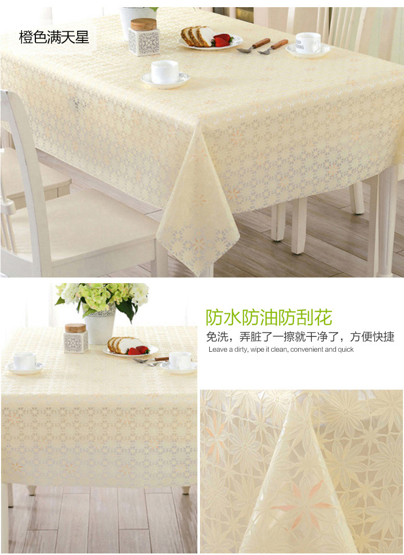 Khăn trải bàn bằng vải cotton cùi nhỏ tươi không thấm nước chống vảy dầu không dùng một lần Bàn nhựa PVC bàn cà phê nhà lưới đỏ in khăn trải bàn vải canvas
