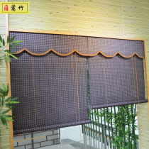 Custom shading bamboo curtain Curtain Roller Sun Style Bamboo Door Curtain Hotel Balcony Lift Curtain Screen Mall Soft Partition
