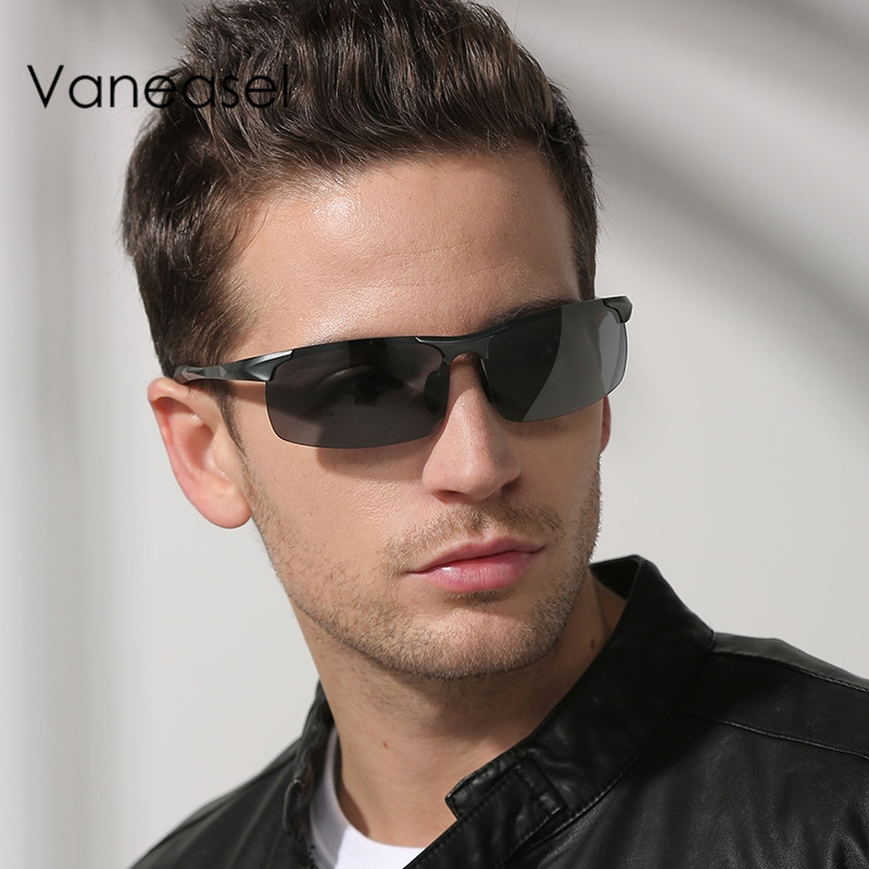 Sunglasses male driver driving special night vision goggles fishing polarized sunglasses tide day and night dual-purpose color-changing glasses driving