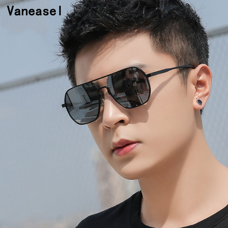 Polarized sunglasses sunshade sunglasses Men's big frame driving special eyes Men's fashion glasses Anti-UV