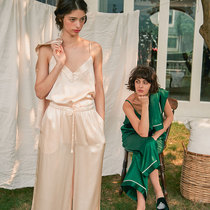 notjustpajama silk sexy suspenders female winter adjustable shoulder strap slim mulberry silk bottoming top