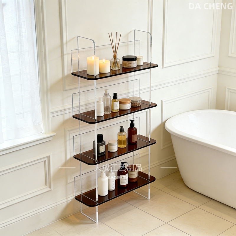 Acrylic Bathroom Storage Rack, Cosmetics Storage Cabinet, Washbasin Storage Rack, Multi-Layer Floor-Standing Toilet Bathroom Rack