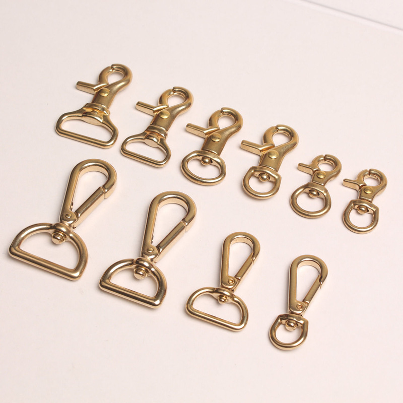 Brass Hook Buckle Keychain, Brass Luggage Buckle, Brass Lobster Clasp for Luggage, Brass Hardware Accessories, Bulk Discounts