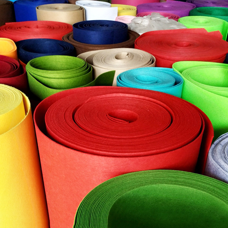 Color adhesive felt Self-adhesive felt cloth Kindergarten wall stickers Wall background decoration Car sound insulation felt strips