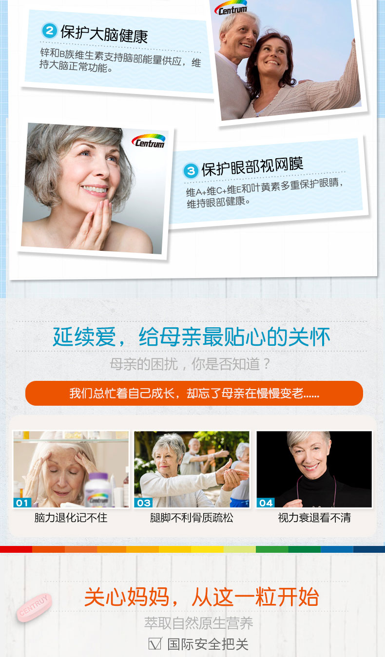 美版 善存 中老年女士 复合维生素200粒大罐装 图3
