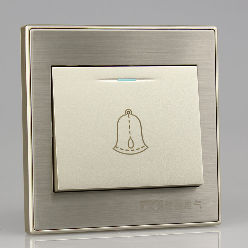 Guangdong Chisheng Electric Dragon Transport 168 Wire Drawing Steel A Large Board Doorbell Wall Switch Socket Panel 86 Type