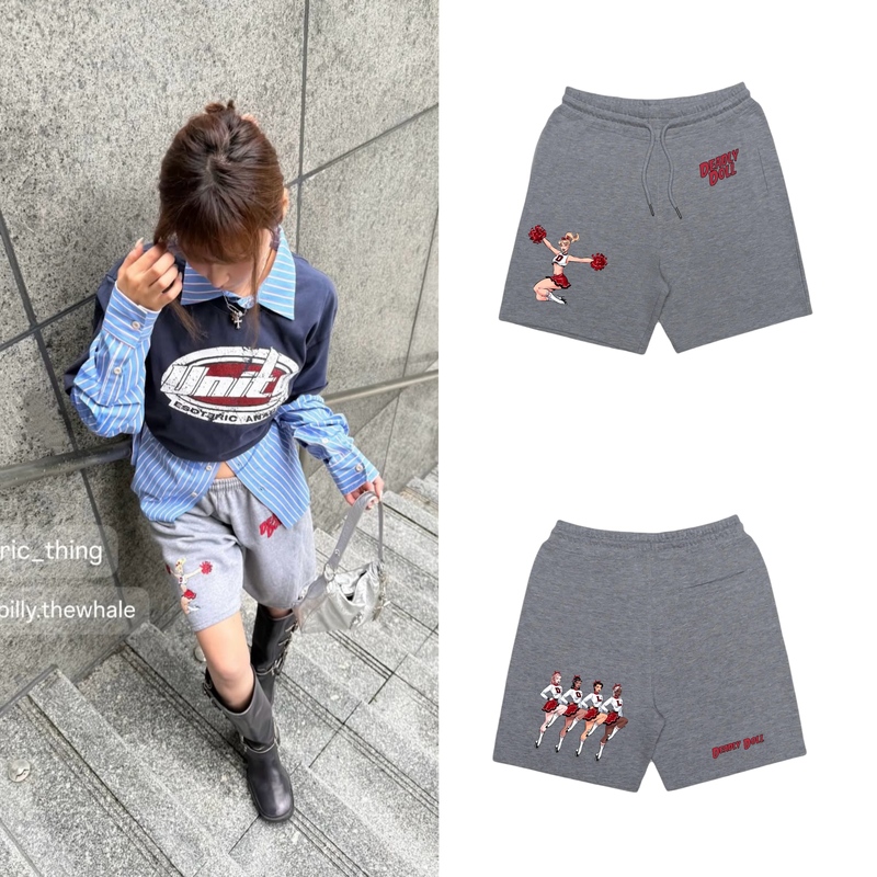 Deadly Doll New Jesse's Girl Comic Character Cheerleading Gray Sweatpants Shorts