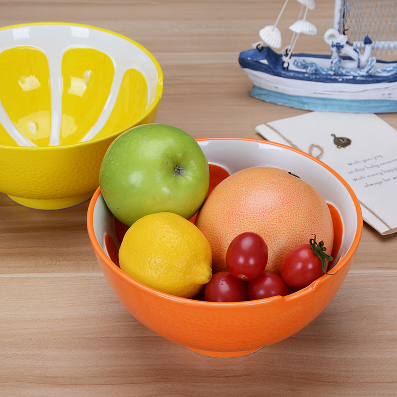 Lovely fruit ceramic tableware dishes suit individual creative watermelon bowl of soup bowl bowl plate tableware portfolio