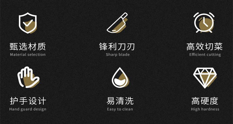 拜格 家用不锈钢菜刀3件套 图2