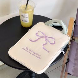 귀여운 활 자수 태블릿 보관 가방
