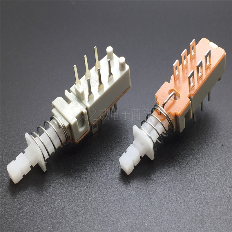 Straight key button switch 2X2 control piano key switch 6 foot key switch copper foot power amplifier sound multifunction switch