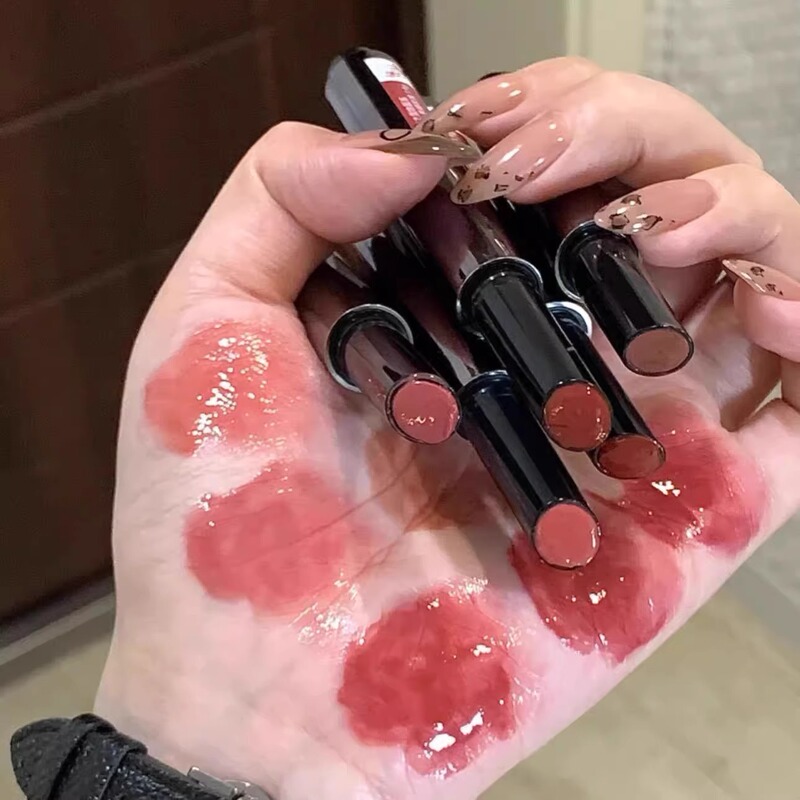 Ice-Clear and Juicy~ Pure and Tender Girl's Lip Jelly, Water-Glossy Mirror Finish, Brightening and Moisturizing, Pseudo-No-Makeup Lipstick, Solid Lip Gloss for Students