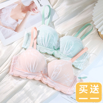 Small breasts gather without steel ring underwear womens upper thin bottom thick upper collection auxiliary milk sexy comfortable girl not empty cup bra