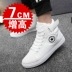 Giày cao gót nam 7 cm tăng chiều cao giày vải 10cm Giày thông thường Giày nam đế giày 8cm ren - Plimsolls top giày sneaker nam Plimsolls