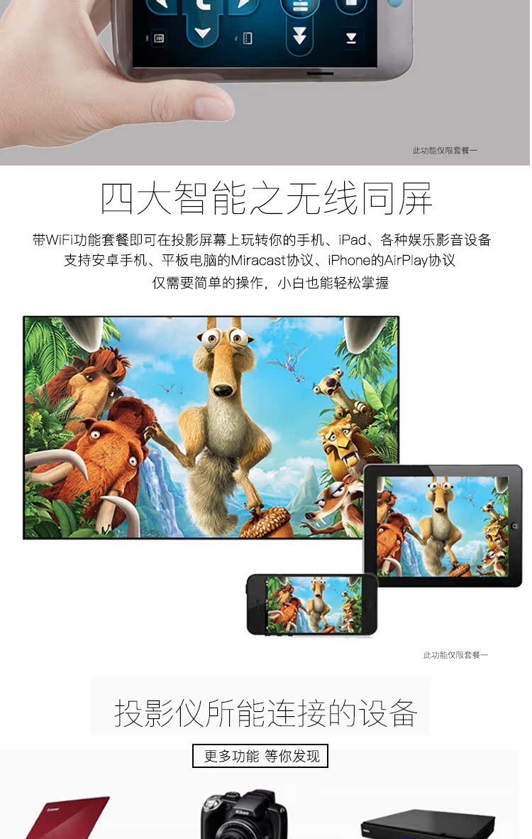 Double 12 Khuyến mãi Thunder Cannon 96+ Máy chiếu Home HD 1080p Không dây wifi Điện thoại di động Máy chiếu tại nhà Smart 4K Không có TV Màn hình 1080P Đầu tư trực tiếp vào ban ngày