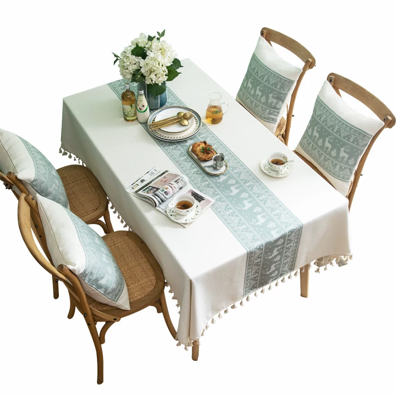 Small fresh table cloth 鹿 小 小 小 小 小 小 小 花 茶 茶 小 Nordic simple table student Gaibu