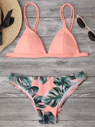 AliExpress Châu Âu và Mỹ in nhiều màu Áo tắm tam giác chia bikini - Bikinis